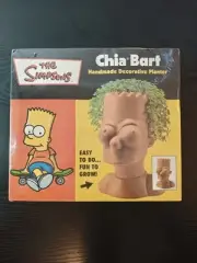 The Simpsons Chia Bart Handmade Decorative Planter 2002 New In Box Never Opened
