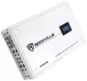 Rockville ATOM 8W 3500W 8-Channel Marine/Boat Amplifier with Bluetooth, White...