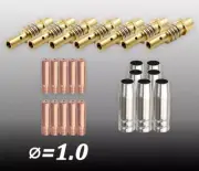 24Pcs Welding Torch 1.0mm 0.040 Nozzle Contact Tip MIG Welder 15AK MIG/MAG Set