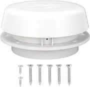 Round RV Roof Vent Cap, ABS RV Plumbing Vent Cover Replacement with Net, Mushroom Head Exhaust Vents Ventilation for Trailer Motorhome, D 118mm/4.65in Install Size