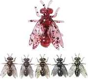 Fly Fish Bait - 50X Soft Artificial Fly Lures for Fishing,Multifunctional Flexible Fishing Bait, 6 Colors Fly Fishing Accessories for Saltwater Freshwater
