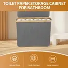 Toilet Paper Basket with Wood Lid Foldable Toilet Paper Holder Large bermK