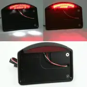 Motorcycle Side Mount LED Tail Light Number License Plate Holder for Harley CB