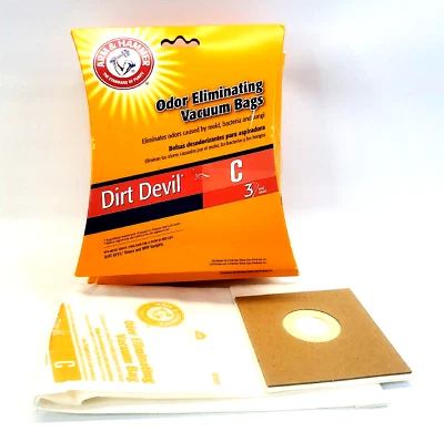 10 Dirt Devil Arm & Hammer Type C Odor Eliminating Vacuum Bags