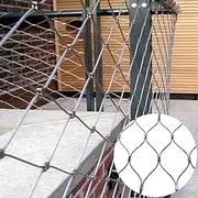 Razor Wire Barbed Wire 304 Stainless Steel Wire Rope Netting, Animal Barrier Fence, Fall Prevention High Altitude Safety Net for Garden Farm Football Field (Color : Silver-20cm, Size : 1x5m)