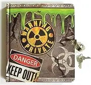 Playhouse Radioactive Glow in The Dark Lock and Key Lined Page Diary for Kids
