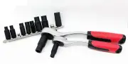 Thread Repair Tap Socket Set Holder Square Sockets 1/4 & 3/8 Dr. Offset Wrenches