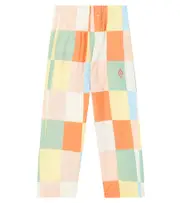 [The Animals Observatory] The Animals Observatory Camel checked cotton pants Y 12 multicoloured