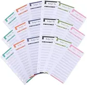 TOGEVAL 40Pcs Assorted Color Cards Creative Planner Sheets for Home Office Organization Easy to Write Carry Use for Financial Management Expense Tracking