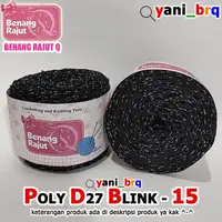 在飛比找蝦皮購物優惠-Hitam Poly BLINK 15 黑色閃光銀 D27