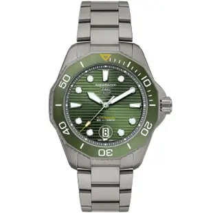 【TAG HEUER 豪雅】AQUARACER綠面機械x鈦金屬x43m(WBP208B.BF0631)