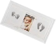 Baby Handprint Photo Frame DIY Infant Footprint Picture Frame Newborn Picture Frame with Ink Pad