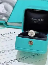 在飛比找Yahoo!奇摩拍賣優惠-專櫃正品 TIFFANY 蒂芬妮 18K白金 3.02克拉 