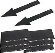Joyangy 8 x 2 inch Black Arrow Sign Stickers, 12 Pack Waterproof PVC Removable Self Adhesive Floor Decals, Wall Marking Arrow Signs for Road Instructions