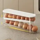 Double-layer refrigerator egg storage box, automatic egg holder
