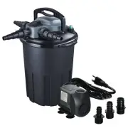 4000 Gallon Pressure 36W UV Sterilizer Koi Fish Pond Bio-Filter + 1200GPH Pump