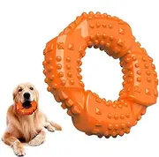 Feeko Dog Toys for Aggressive Chewers Large Breed, Natural Rubber Long Lasting Dog Toy, Toughest Puppy Chew Toy for Small Medium Large Dogs - Fun to Chew, Dental Care, Training, Teething (Orange)