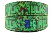 The Incredible Hulk Design 1" Wide Repeat Ribbon Sold in Yard Lots
