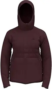 [ODLO] Women's Ascent S-thermic Hooded Rain Jacket, Waterproof Hardshell Jacket, Hiking Jacket, Outdoor Jacket