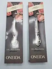 Lot of 2 New Oneida Community Stainless Flatware 5 Pc Place Settings - Louisiana