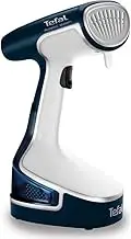 Tefal Access Steam DR8085 1500W Compact Design Illuminated On/Off Switch Short Heat Up Time Steam Power 24g/min Removable Water Tank 200ml Steamer Dark Blue/White