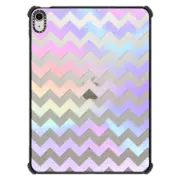 iPad Air 11-inch (M2/M3) iPad Impact Case Pastel Rainbow Chevron Transparent