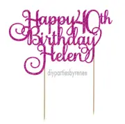 Cake Topper - Forty - 40th - 20+ Colours - NEXT DAY POST - Any Name & Age