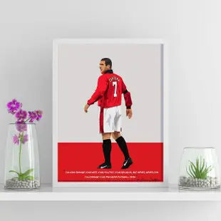 曼聯海報 - Eric Cantona:“老特拉福德之王” - 足球牆藝術 - 足球禮物