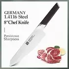 Chef Knife German Stainless Steel Wood Handle Kiritsuke Slicing Beef Cut Gyuto L