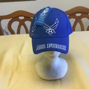 HAT CAP USAF AIR FORCE Adjustable Blue