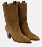 [Aquazzura] Aquazzura Boogie suede cowboy boots AU 10 green