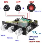 50W*2 100W 2.1 Channel Bluetooth5.1 Power Audio Stereo Subwoofer Amplifier Board