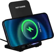 NUOBESTY Wireless Charger Wireless Phone Charging Station Fast Charging Stand for Multiple Devices Safe to Use Convenient Design for Home and Travel