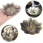 Incense Burner Holder Hotel Insense Office Plate Round Alloy Tea House