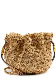 Zimmermann Raffia Drawstring Pouch - Natural One Size