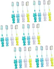 WEKAMOS 24Pcs Cartoon Bear Shaped Bamboo Charcoal Toothbrush for Soft Bristles Fun Oral Care Tool