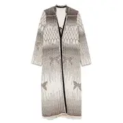 [Forte Forte] Forte Forte V-neck Coat I NUMERIC NEUTRALS/BLACK
