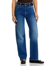 Mother The Rambler Zip Flood High Rise Jeans in Nip It In The Bud