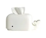 Creative Silicone Tissue Box, Cute Cartoon Tissue Box - White