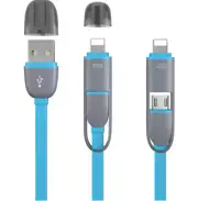 6 PC OF 3 FT Exchangeable Head Multi Cable for Phone & Android/ Micro USB CORD