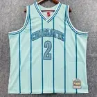 Mitchell & Ness Charlotte Hornets Swingman Jersey Larry Johnson 4XL Aqua HWC NWT