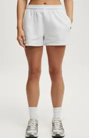 COTTON ON BODY Plush Essential Gym Short in Cloudy Grey Marle at Nordstrom, Size Medium