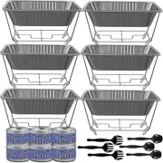 CHAFING DISH Buffet Set Disposable Food Warmers Half Size 6 Pack