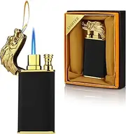 Magic Dual Flame Dragon Lighter, Double Flame Dragon Lighter (Black, Without Gas)