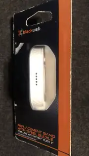 Blackweb Replacement Band for Fitbit Flex 2 - WHITE Fits 5.5” To 8.25” Wrists