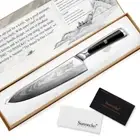 Chef Knife Japanese Damascus Steel VG10 Core G10 Handle Slicing Beef Cut Santoku
