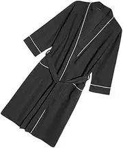 [TOGEVAL] Spa Client Robe for Women Lightweight Breathable Bath Gown with Waist Belt for Hair Salons and Spas Fits Machine Washable and Quick Drying