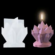 1 Crystal Cluster 3D Candle Mould Perfume Soap Candle Making Wax Silicone Mold