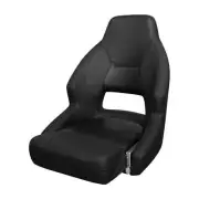 Boat Seat Mariner Deluxe Flip Up Helm Seat - Black