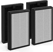 4 Pack PM1240B & AP2 HEPA Replacement Filter Compatible with Priestley PM1240B and Airversa AP2 Purelle Air Puri-fier, 3-stage Filtration System Pre-Filter, H13 True HEPA ＆ Activated carbon